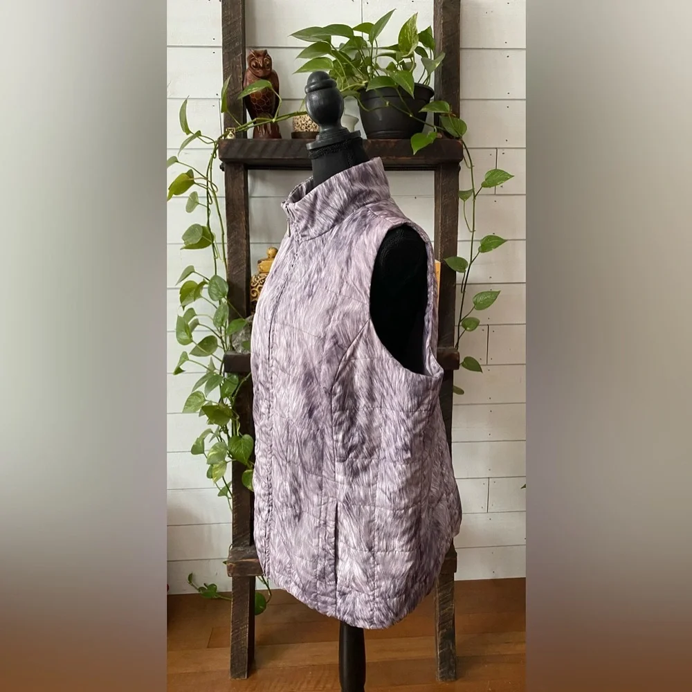 Mountain Lake: Purple, White and Gray Brushed Vest